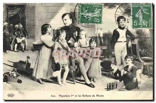 Cartes postales Histoire Napoleon 1er et les enfants de Murat