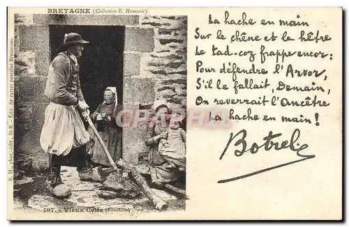 Cartes postales Bretagne Vieux Celte Finistere Botrel