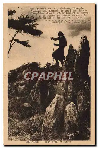 Cartes postales Bretagne Ioan Vraz Le sorcier