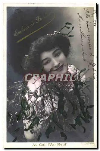 Cartes postales Fantaisie Femme Au Gui l&#39an neuf