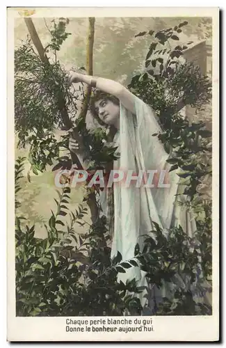 Cartes postales Fantaisie Femme Gui