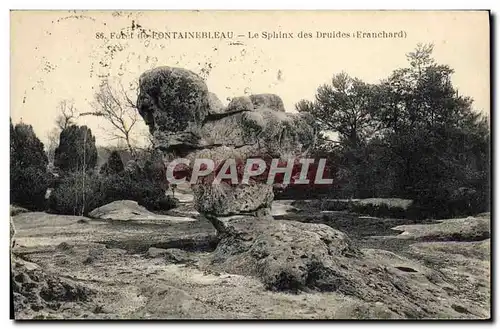 Cartes postales Fontainebleau Le sphinx des Druides Franchard
