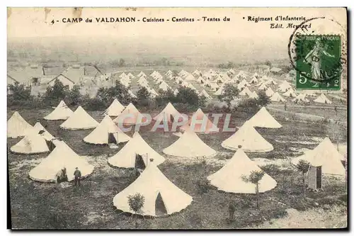 Cartes postales Militaria Camp du Valdahon Cuisines Cantines Tentes du regiment d&#39infanterie