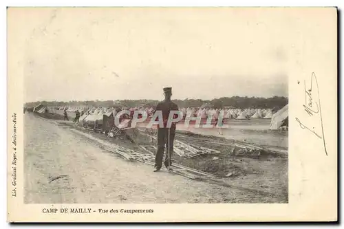 Ansichtskarte AK Militaria Camp de Mailly Vue des campements