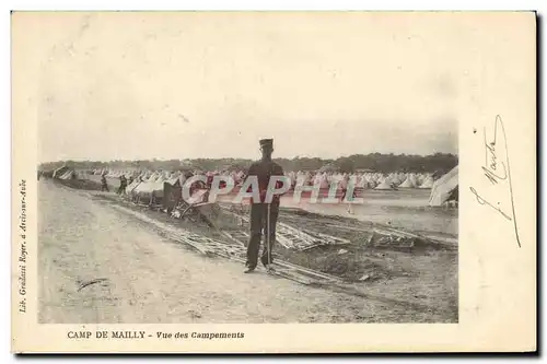 Cartes postales Militaria Camp de Mailly Vue des campements