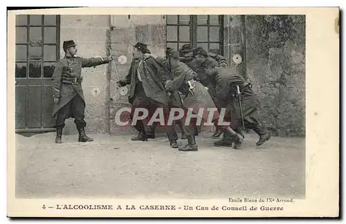 Cartes postales Militaria L&#39alcoolisme a la caserne Un cas de conseil de guerre