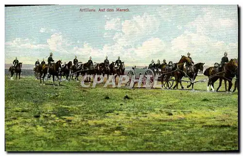 Cartes postales Militaria Artillerie auf dem Marsch