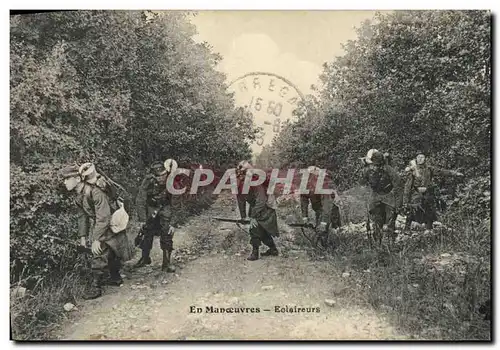 Cartes postales Militaria En manoeuvres Eclaireurs