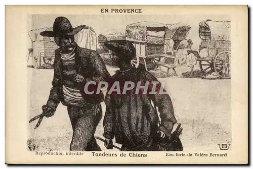 Cartes postales En Provence Tondeurs de chiens Velere Bernard