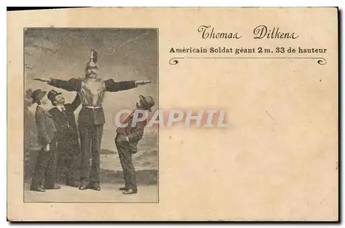 Cartes postales Thoman Dilkena Americain soldat geant 2 m 33