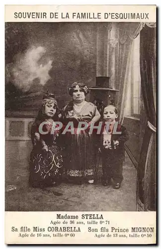 Cartes postales Nains Famille d&#39Esquimaux Madame Stella Corabelle Mignon