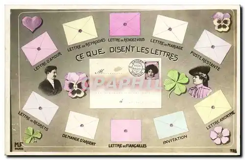 Cartes postales Ce que disent les lettres