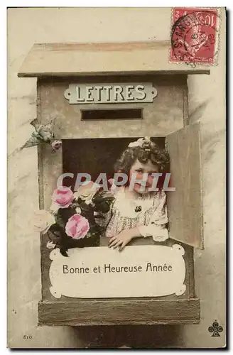Cartes postales Fantaisie Enfant Boite aux lettres