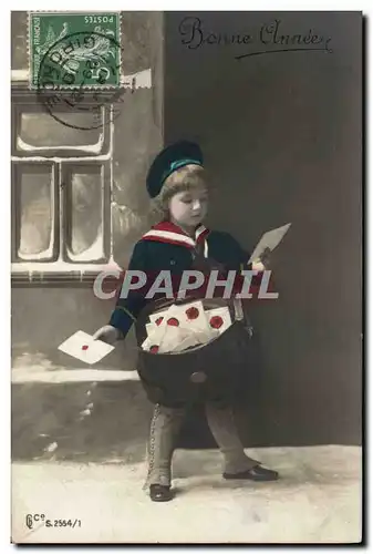 Cartes postales Fantaisie Enfant Facteur Postier