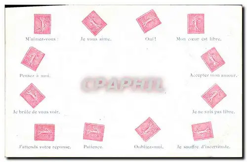 Cartes postales Semeuse 10c Lignee