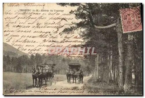 Cartes postales Thorenc Arrivee du courrier Chevaux