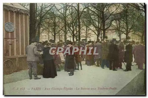 Cartes postales A la bourse aux timbres Aux Champs Elysee Paris Carre Marigny Marche aux timbres TOP