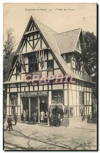 Ansichtskarte AK Exposition de Nancy L&#39hotel des Postes Vignette Exposition internationale Nancy 1909