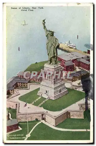 Cartes postales Statue de la liberte Statue of Liberty New York Aerial View