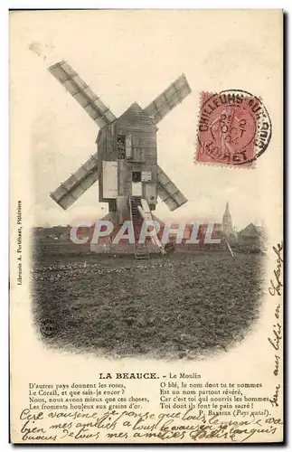 Cartes postales La Beauce Le moulin a vent