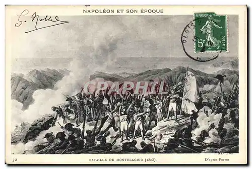 Ansichtskarte AK Napoleon 1er Bataille de Montelagino 1808