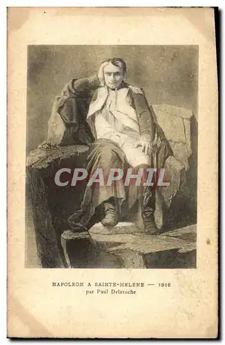 Cartes postales Napoleon 1er a Sainte Helene par Paul Delaroche