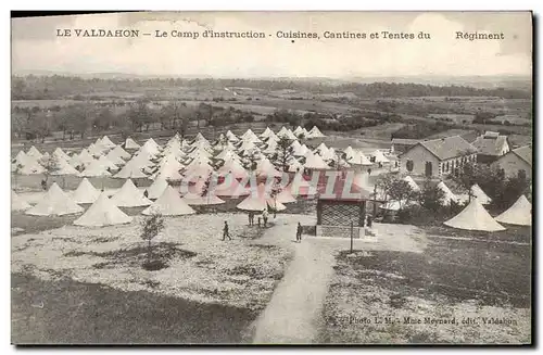 Cartes postales Fantaisie Militaria Le Valdahon Le camp d&#39instruction Cuisines Cantines et tentes du regiment