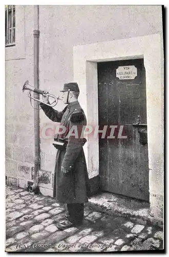 Cartes postales Fantaisie Militaria A la caserne L&#39appel aux consignes