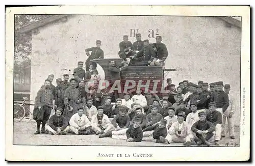 Cartes postales Fantaisie Militaria Assaut de la cantine