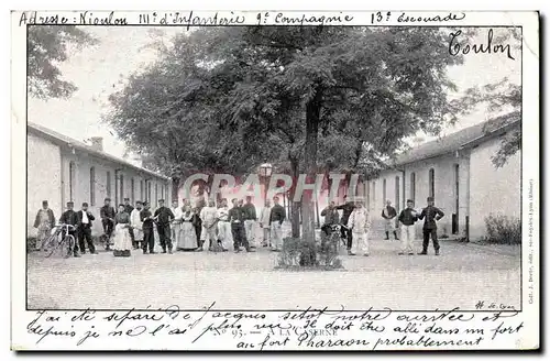 Cartes postales Fantaisie Militaria A la caserne