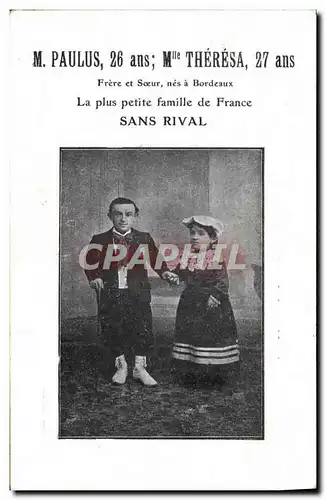 Cartes postales Nain Nains M Paulus Mlle Theresa Frere et soeur a Bordeaux TOP