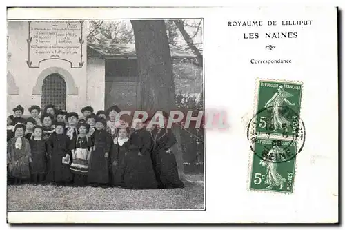 Cartes postales Nain Nains Royaume de Lilliput Les naines