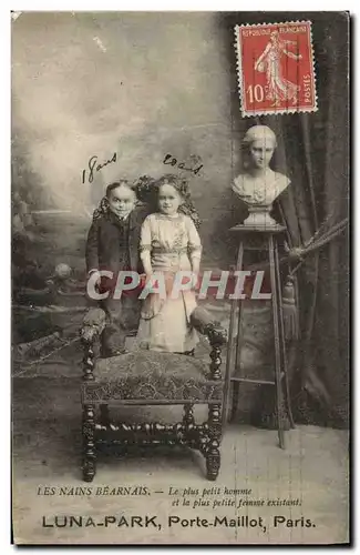 Cartes postales Nain Nains Luna Park Porte Maillot Paris Les Nains bearnais