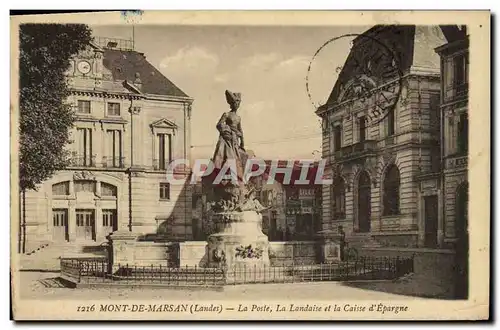 Cartes postales Poste Mont de Marsan La Poste La Landaise et la Caisse d&#39Epargne