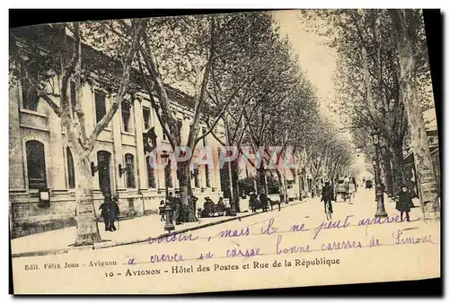 Cartes postales Poste Avignon Hotel des Postes et Rue de la Republique