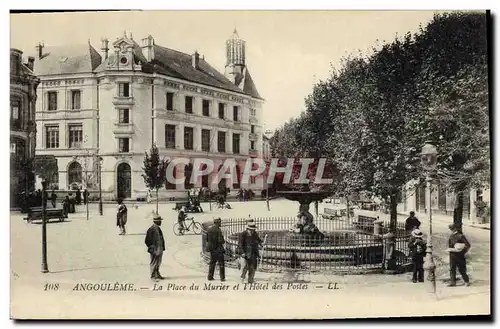 Cartes postales Poste Angouleme La place du Murier et l&#39Hotel des Postes