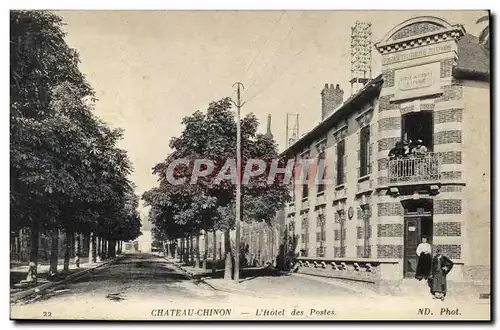 Ansichtskarte AK Poste Chateau Chinon L&#39Hotel des Postes