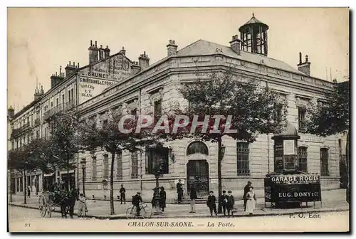 Cartes postales Poste Chalon sur Saone Garage Rogier