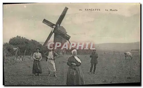 Ansichtskarte AK Moulin a vent Sangatte Folklore