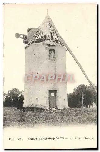 Cartes postales Moulin a vent Saint Jean de Monts Le vieux moulin