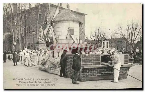 Ansichtskarte AK Moulin a vent Aix en Provence Carnaval XXIV Metamorphose de l&#39art musical