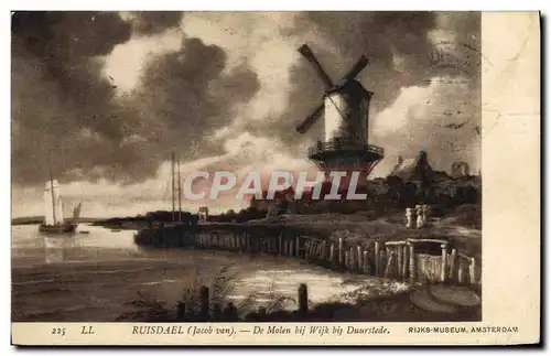 Cartes postales Moulin a vent Ruisael Rijks Musuem Amsterdam