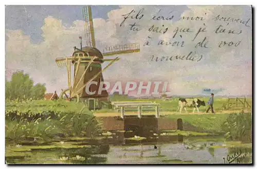 Cartes postales Moulin a vent