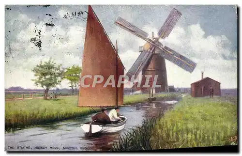 Ansichtskarte AK Moulin a vent The Staithe Horsey Mere Norfolk