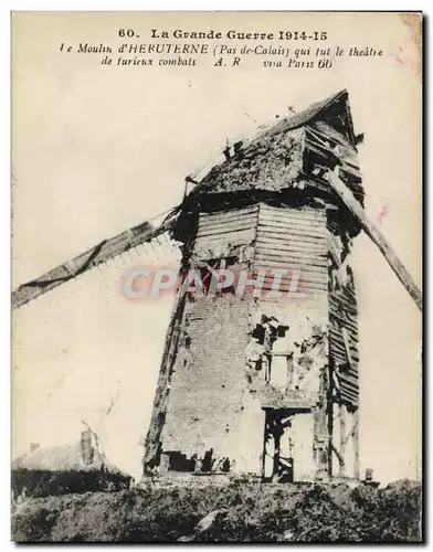 Cartes postales Moulin a vent Le Moulin d&#39Hebuterne Militaria