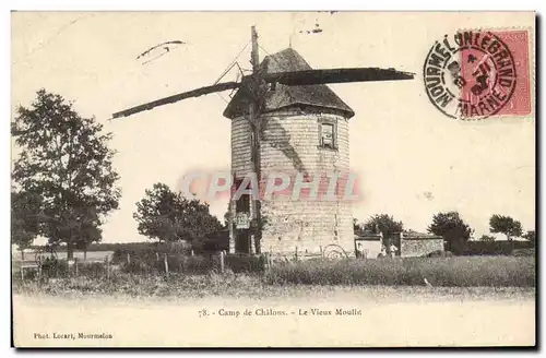 Cartes postales Moulin a vent Camp de Chalons Le vieux moulin
