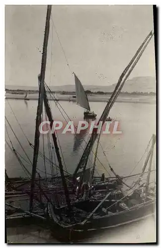 CARTE PHOTO Egypte Egypt Bateau de Peche