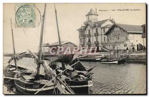 Cartes postales Bateau de Peche Palavas Le casino