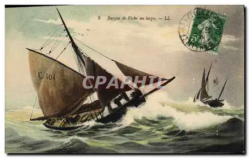 Cartes postales Bateau de Peche Barque de peche au large