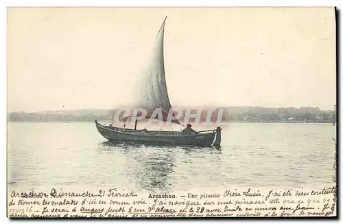 Ansichtskarte AK Bateau de Peche Arcachon Une pinasse